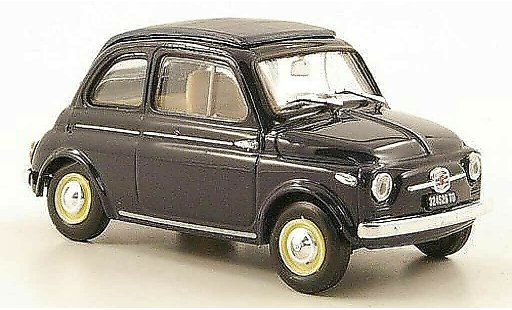 Fiat 500 Nuova 1/43 Brumm blauw geslotenes vouwdak 1957 modelauto