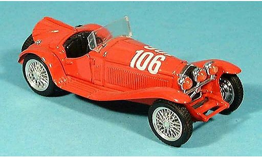 Alfa Romeo 2300 mille miglia 1/43 Brumm no.106 rood hp 142 1932 modelauto