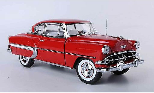 Chevrolet Bel Air Coupe 1/18 Sun Star 1954 Hardtop rood modelauto