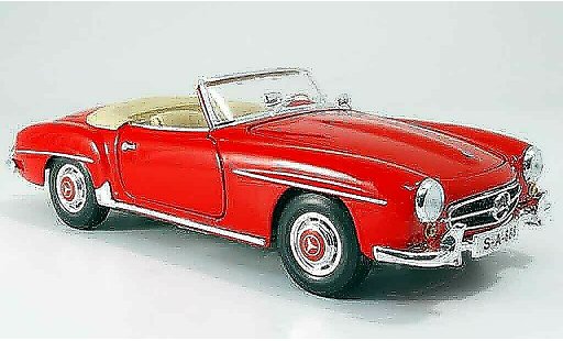Mercedes 190 Base 1/18 Maisto rood 1955 modelauto