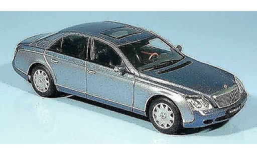 Maybach 57 SWB 1/43 Autoart blauw grijs metallic 2002 modelauto
