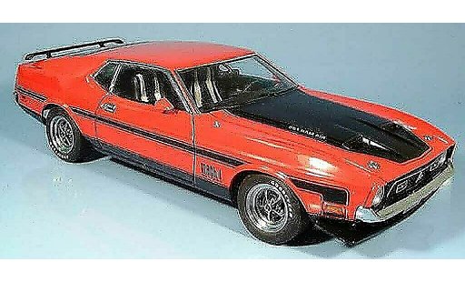 Ford Mustang Mach 1 1/18 Autoart i fastback rood modelauto