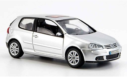 Volkswagen Golf Base 1/43 Schuco grijs metallic 2003 modelauto