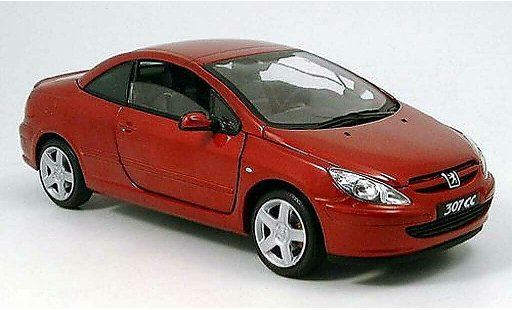 Peugeot 307 CC 1/18 Solido rood 2003 modelauto