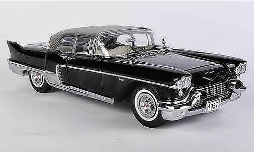 Cadillac Brougham Sedan 1/18 Sun Star zwart 1957 modelauto