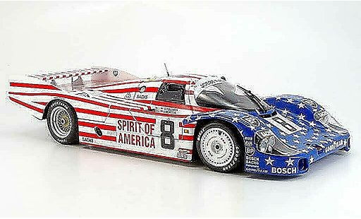 Porsche 956 1986 1/18 Minichamps l no.8 stars and stripes le mans modelauto