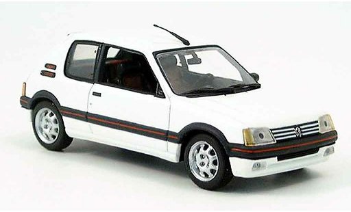 Peugeot 205 GTI 1/43 Minichamps 1.9 Blanc Meije 1990 modelauto