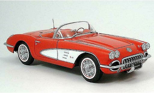Chevrolet Corvette Convertible 1/18 Autoart C1 rood 1959 modelauto