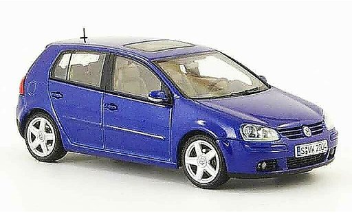 Volkswagen Golf Base 1/43 Autoart blauw 5 portes 2003 modelauto