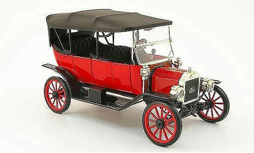 Ford Model T Touring 1/18 Eagle rood/zwart 1913 modelauto