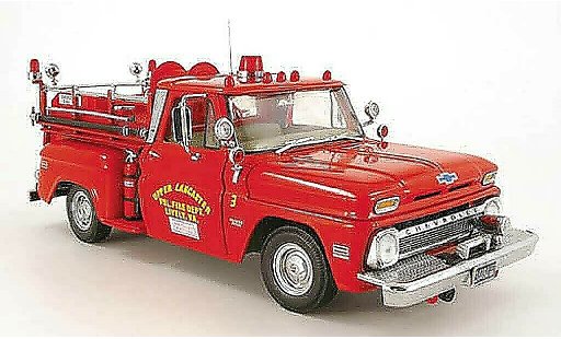 Chevrolet C-20 pompiers 1/18 Sun Star pick up camion pompier lancaster (us) 1965 modelauto