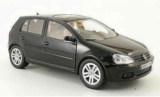 Volkswagen Golf Base 1/18 Burago zwart 2003 5 portes modelauto
