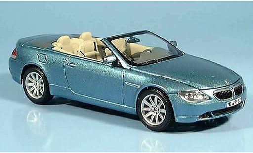 Bmw 650 E64 1/43 Kyosho Cabrioletblauw 2004 modelauto