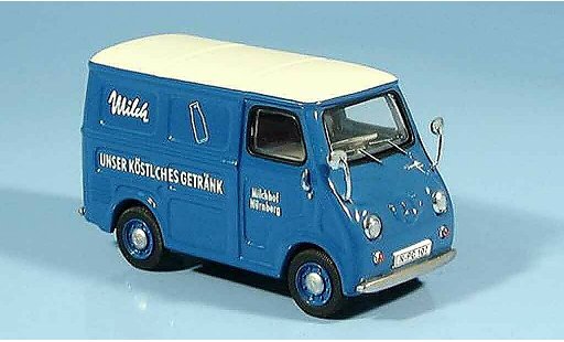 Goggomobil TL Kastenwagen 1/43 Premium Cls 250 bestelwagen Milchhof blauw modelauto