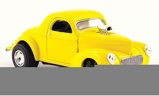 Willys Coupe 1941 1/43 Eagle Hot Rod geel modelauto