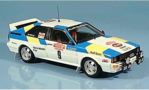 Audi Quattro coupe 1/43 Trofeu winnaar San Remo Blomquist-Cedeberg 1982 modelauto