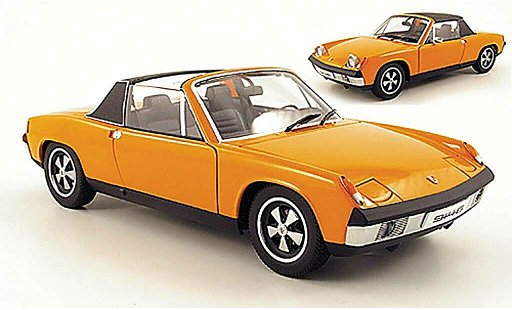 Porsche 914/6 Base 1/18 Autoart 6 oranje modelauto