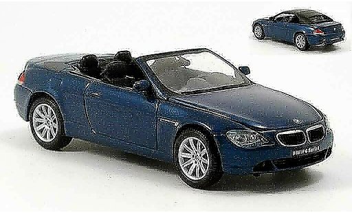 Bmw 645 Cabriolet 1/43 Kyosho E64 CI blauw modelauto