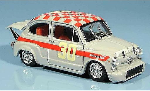 Fiat 600 Abarth 1/43 Brumm 1000 No.30 Baghetti winnaar Monza 1966 modelauto