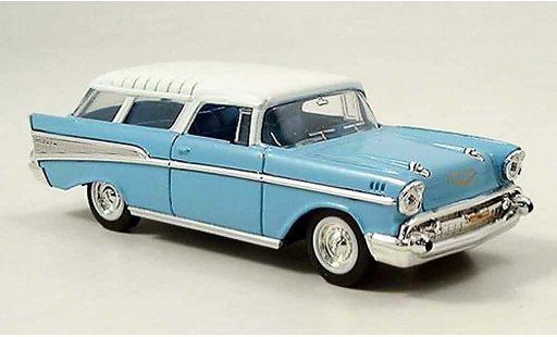 Chevrolet Nomad Station Wagon 1/43 Yat Ming blauw 1957 modelauto