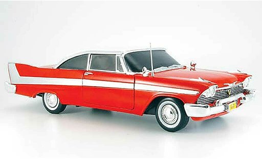Plymouth Fury Christine 1/18 Ertl rood/wit 1958 modelauto