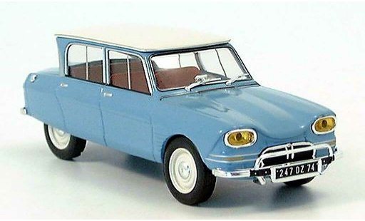 Citroen Ami 6 Berline 1/43 IXO blauw/wit modelauto