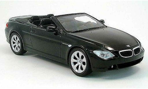 Bmw 645 Cabriolet 1/18 Welly E64 ci zwart 2004 modelauto