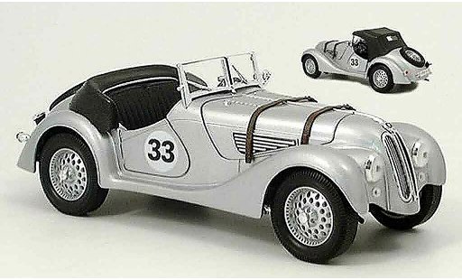 Bmw 328 course 1/18 Yat Ming 1940 no.33 grijs modelauto