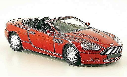 Aston Martin DB9 volante 1/43 Solido cabriolet rood 2005 modelauto