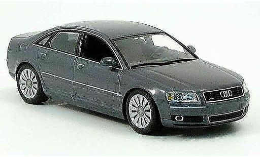 Audi A8 berline 1/43 Minichamps grijs 2002 modelauto