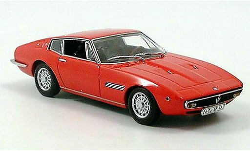 Maserati Ghibli coupe 1/43 Minichamps rood 1969 modelauto