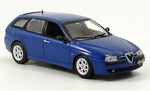 Alfa Romeo 156 sportwagon 1/43 Minichamps blauw 2001 modelauto