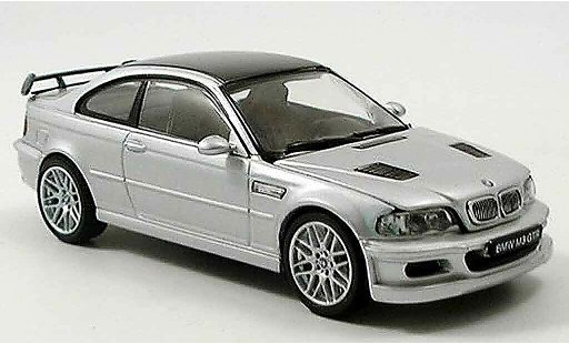 Bmw M3 coupe 1/43 Kyosho GTR E46 grijs metallic Strassenversion modelauto