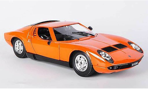 Lamborghini Miura Base 1/18 Burago oranje 1968 modelauto