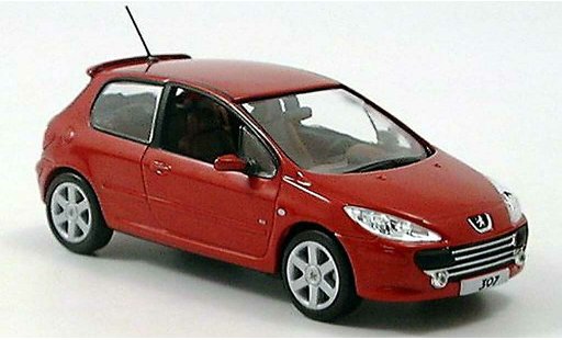Peugeot 307 Base 1/43 Norev rood 3-portes Facelift modelauto