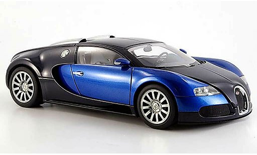 Bugatti Veyron coupe 1/18 Autoart 16.4 eb blauw zwart modelauto