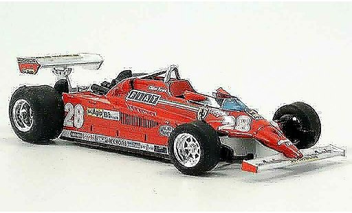 Ferrari 126 CK 1/43 Brumm turbo no.28 d.pironi gp monte carlo modelauto