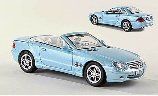 Mercedes Classe SL 500 1/43 Norev (R230) -blauw modelauto