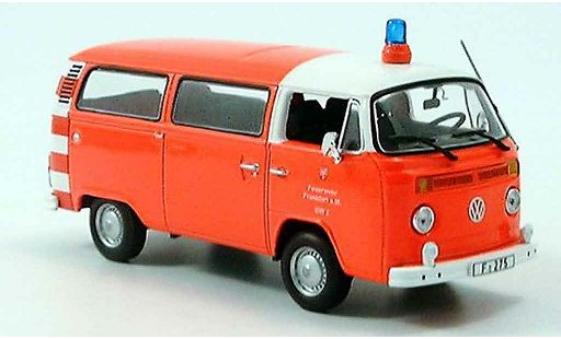 Volkswagen Combi Base 1/43 Minichamps t2 bus pompier frankfurt 1976 modelauto