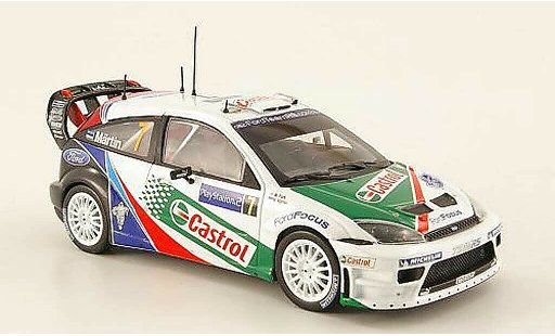 Ford Focus RS WRC 1/43 Minichamps No.7 Castrol winnaar Rally Korsika 2004 modelauto