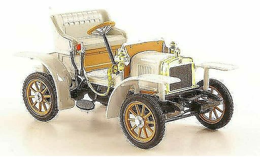 Laurin Klement Voiturette Base 1/43 Abrex Laurin-Klement wit modelauto