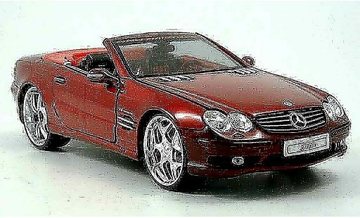 Mercedes C AMG 1/18 Maisto 55 cabrio rood tuningcar playerz modelauto