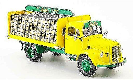 Mercedes L3500 Base 1/43 Minichamps Getrankelaadbak Libella 1956 modelauto