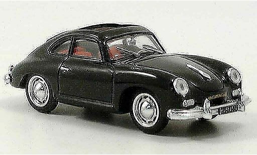 Porsche 356 1952 1/43 Brumm Coupe zwart geoffnetes Schiebedak modelauto