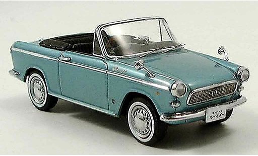 Daihatsu Compagno Berline 1/43 Ebbro Spider blauw 1965 modelauto