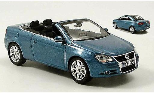 Volkswagen Eos Base 1/43 Norev cabrio blauw avec hardtop modelauto