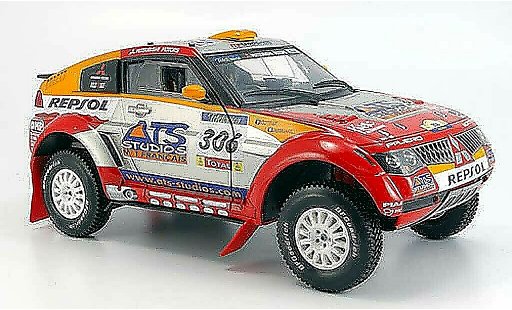 Mitsubishi Pajero Evolution 1/18 Solido evo no.306 ats rallye barcelona-dakar 2005 modelauto
