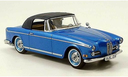 Bmw 503 cabriolet 1/43 Schuco Cabrio avec Softtop blauw modelauto