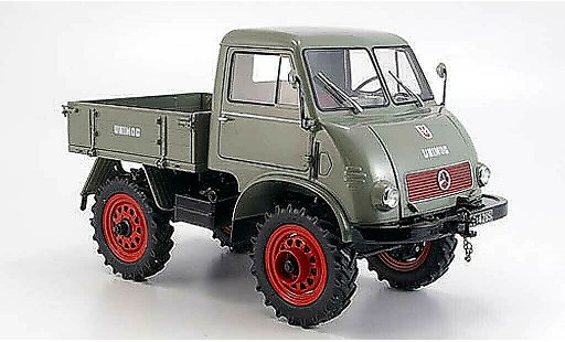 Mercedes Unimog 401-404 1/18 Schuco 401 avec westfalia kabine grijs modelauto