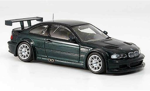 Bmw M3 coupe 1/43 Minichamps GTR E46 groen Strassenausfuhrung 2001 modelauto